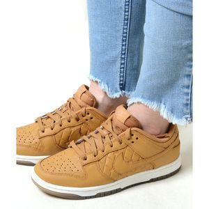 NWB Nike Dunk Low Wheat Brown White DX3374-700 Women Size 9.5